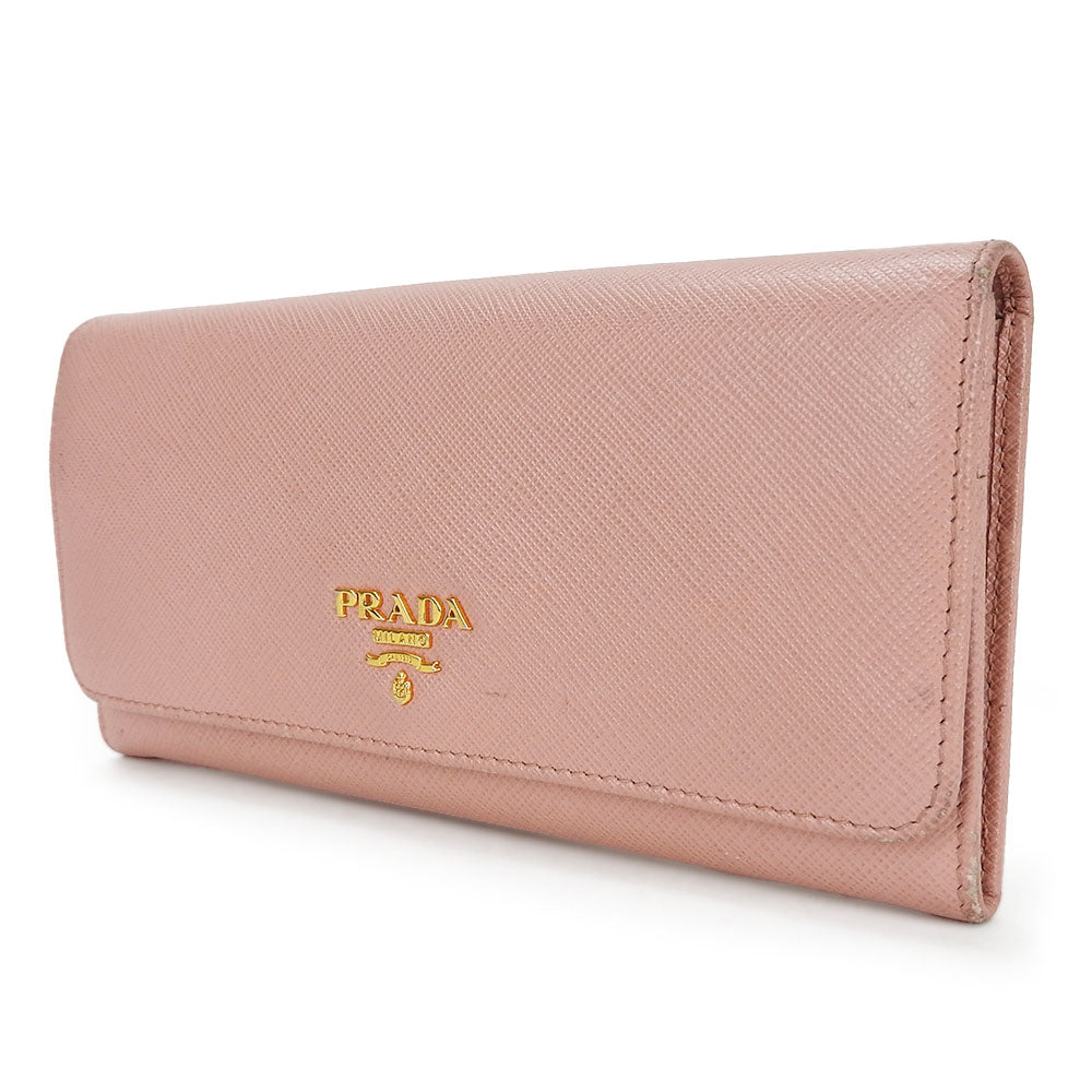 PRADA Long Wallet Purse 1MH132 leather Light pink Safiano Women