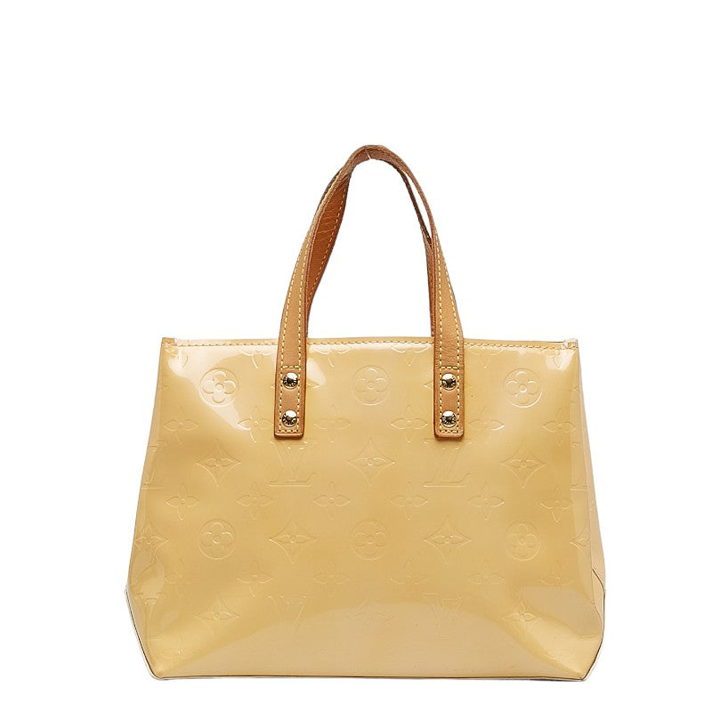 Louis Vuitton Verney Reed PM Handbag Nozzle Beige Patent Leather Louis Vuitton