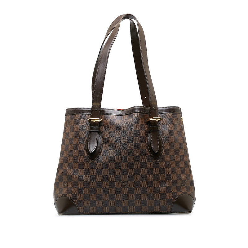 Louis Vuitton Damiere Hamsted MM Handbag Brown PVC Louis Vuitton