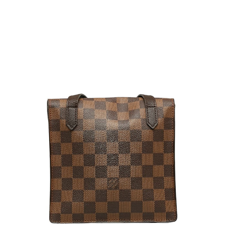 Louis Vuitton Damiere Pimrico Shoulder Bag Brown PVC Leather Louis Vuitton