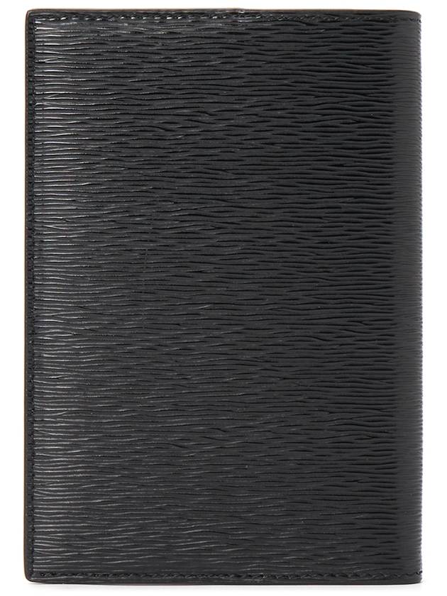 Luxury Saint Laurent Trending 2026 Logo Print Leather Card Wallet Black