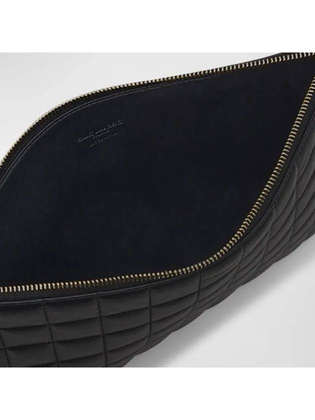 Luxury Saint Laurent Trending 2026 Quilted Leather Card Wallet Black