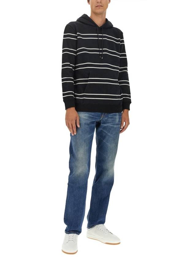 Luxury Saint Laurent Trending 2026 Stripe Hoodie Black