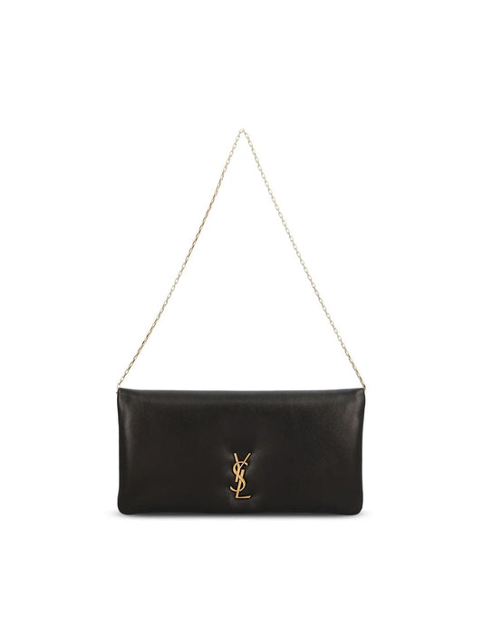 Luxury Saint Laurent Trending 2026 Women's Ysl Chain Wallet in Nero | 801712AACX7