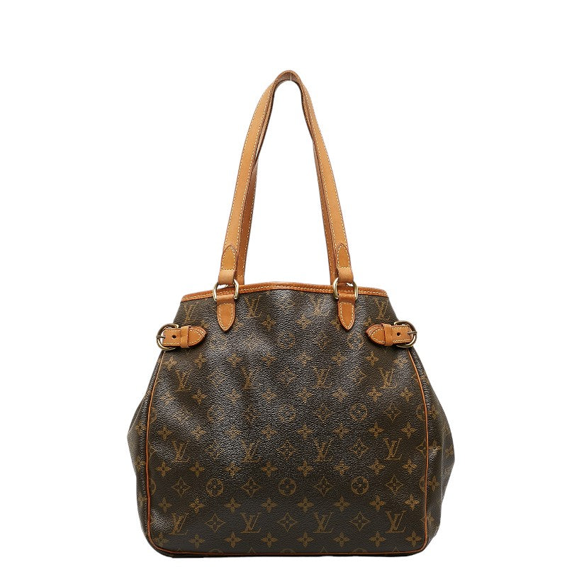 Louis Vuitton Monogram Batignol Vertical Shoulder Bag Brown PVC Leather Lady Louis Vuitton