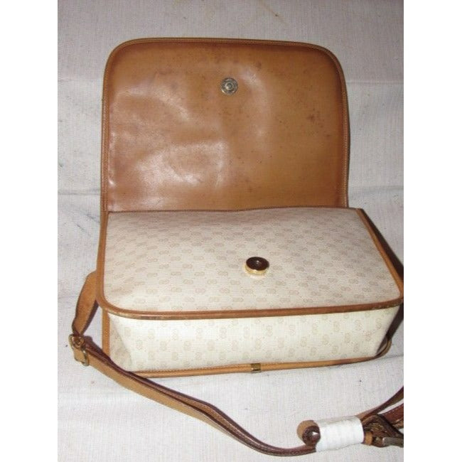 Gucci Envelope Leather Canvas Crossbody