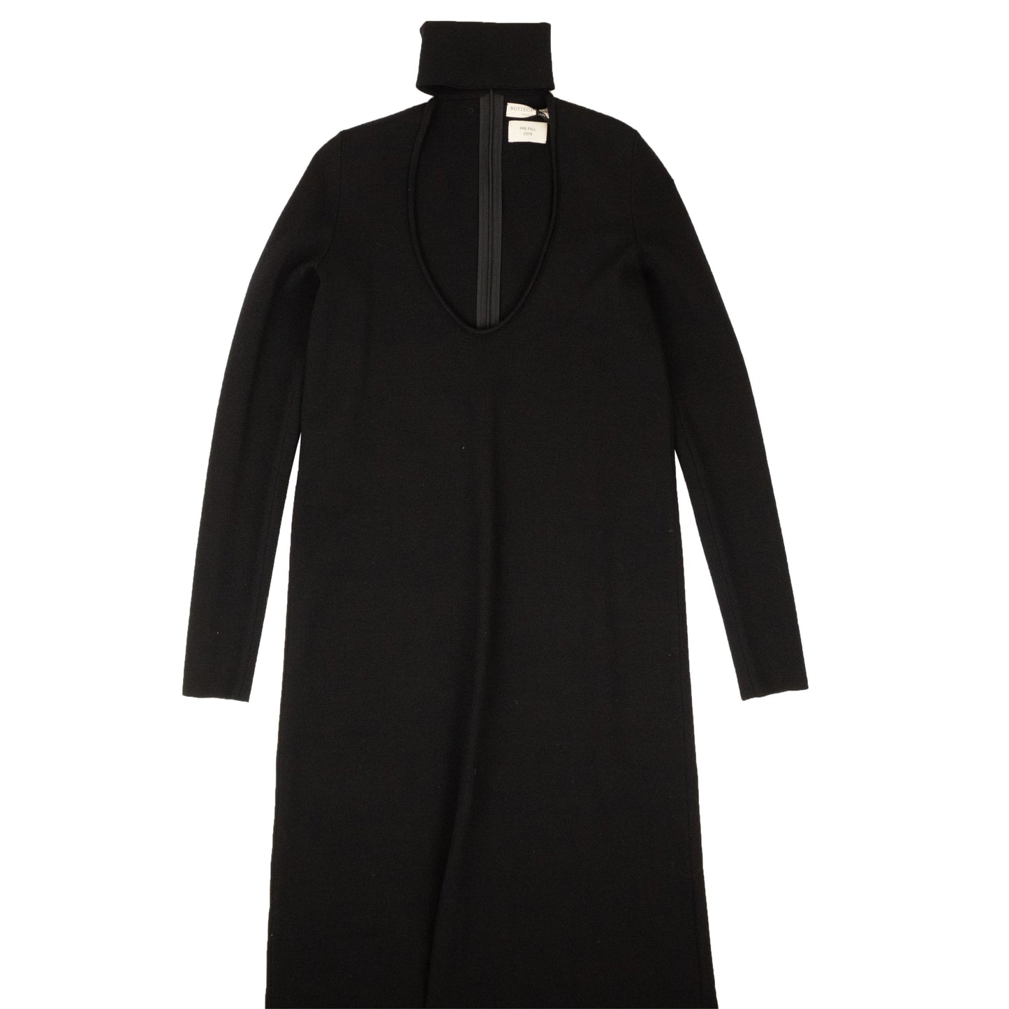 NWT Luxury Bottega Veneta Black Stretch Maxi Dress