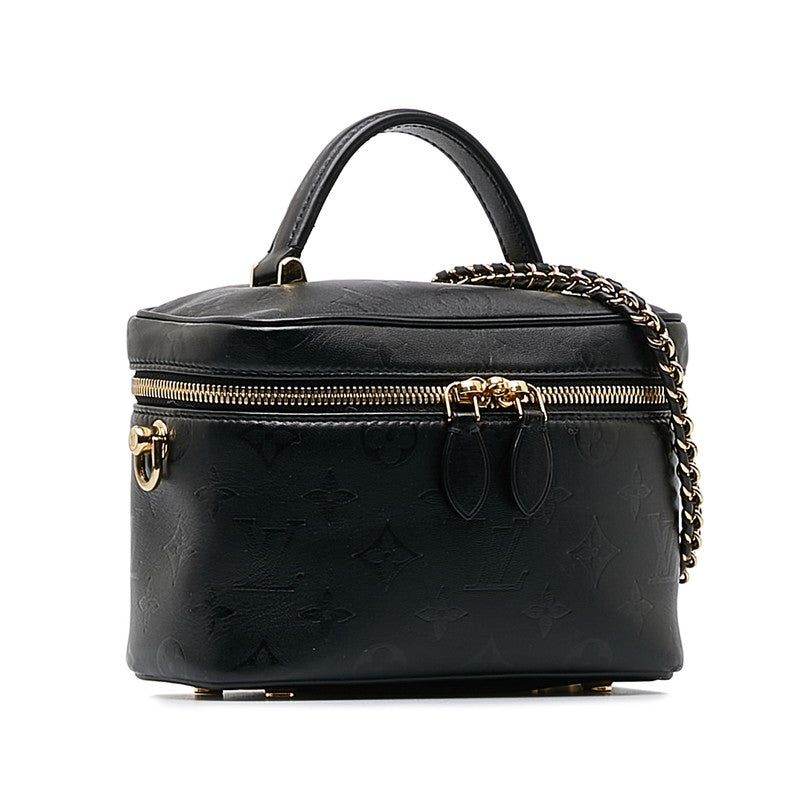 Louis Vuitton Monogram Ink Vanity PM Vanity Bag Shoulder Bag 2WAY Noir Black Leather Louis Vuitton