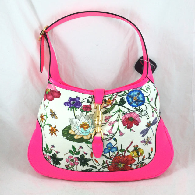 Gucci Jackie Leather Canvas Shoulder Bag Style 29