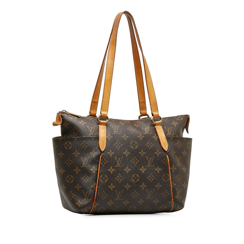 Louis Vuitton Monogram Handbag Brown PVC Leather Louis Vuitton