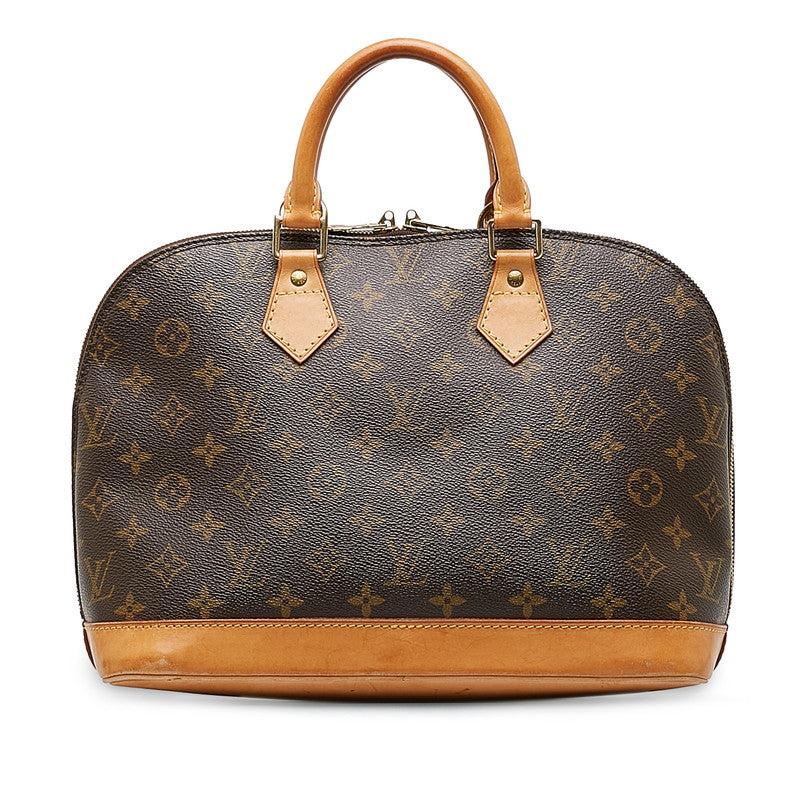 Louis Vuitton Monogram Alma Handbag Brown PVC Leather Louis Vuitton