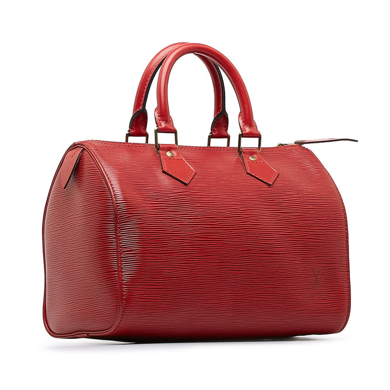 Louis Vuitton Epi Handbag Boston Bag Castilian Red