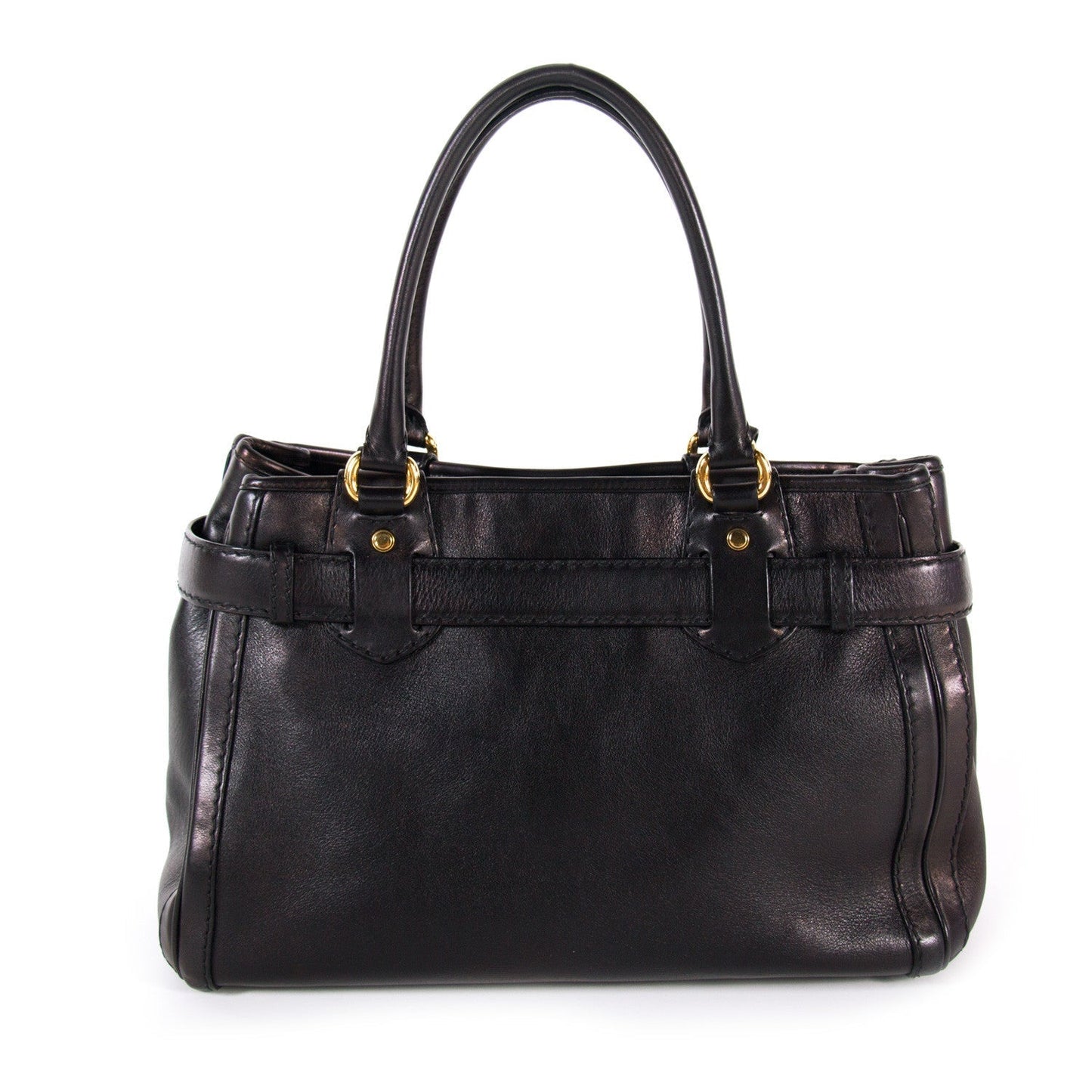 Gucci Leather Canvas Shoulder Bag Style 34