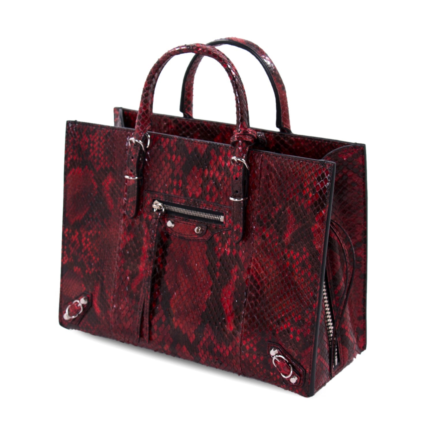 Balenciaga Papier A4 Mini Python Tote