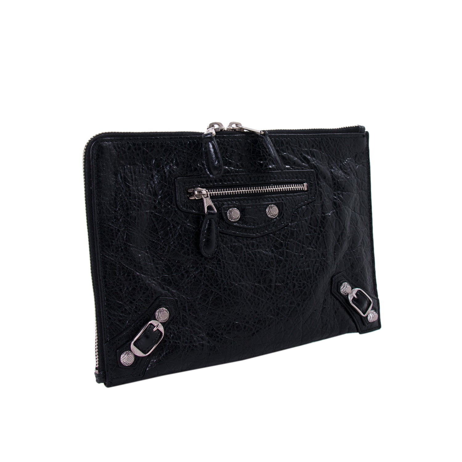 Balenciaga Classic Half Zip Around Pouch