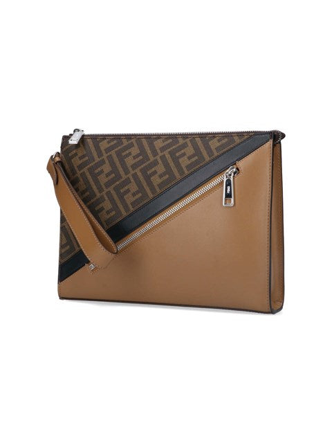 Fendi Men "Ff" Pattern Pouch