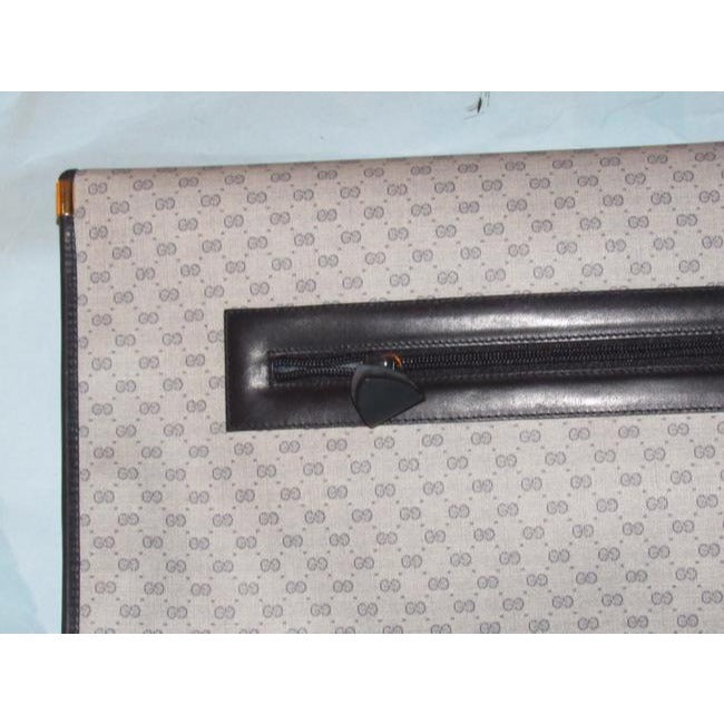 Gucci Envelope Leather Canvas Clutch