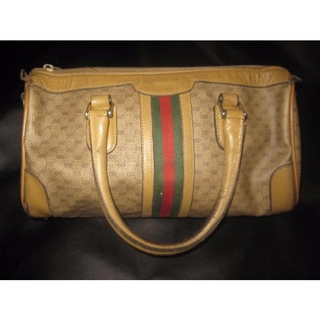 Gucci Lou Leather Canvas Handbag