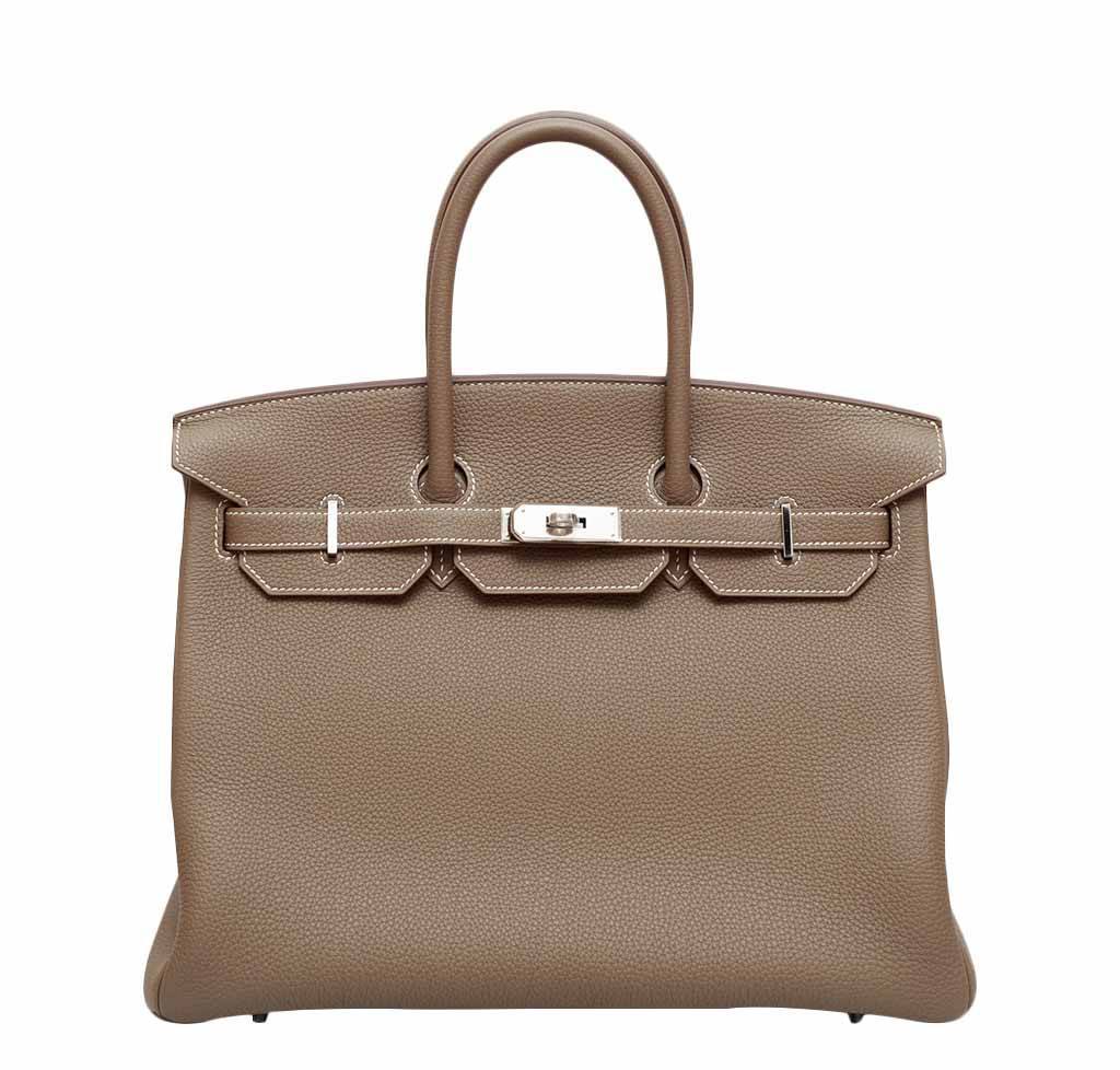 HermesBirkin 35 Etoupe Bag Togo PHW