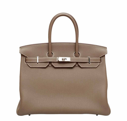 HermesBirkin 35 Etoupe Bag Togo PHW