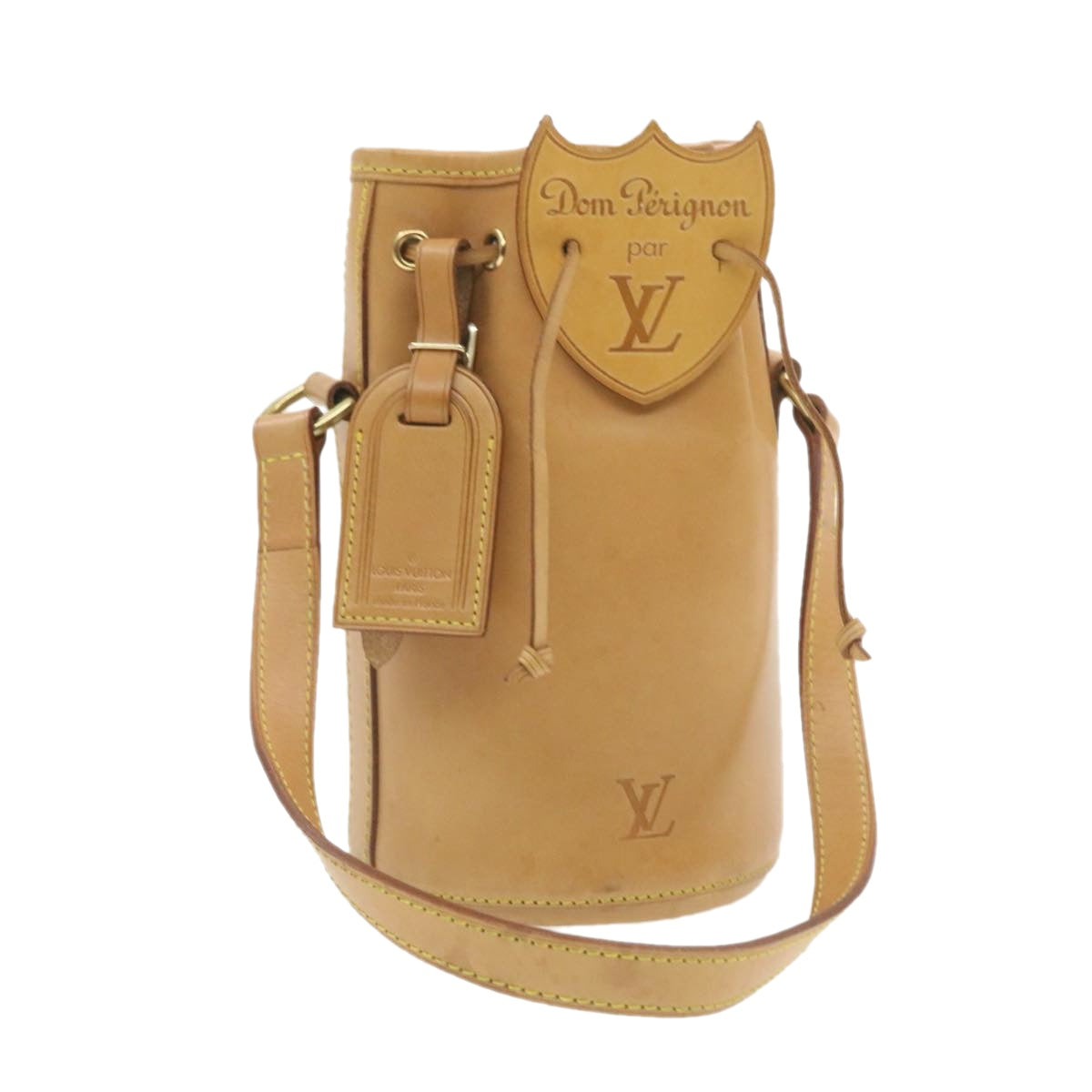 LOUIS VUITTON Nomad Dom Prignon Champagne Case Hand Bag Beige LV am279bA