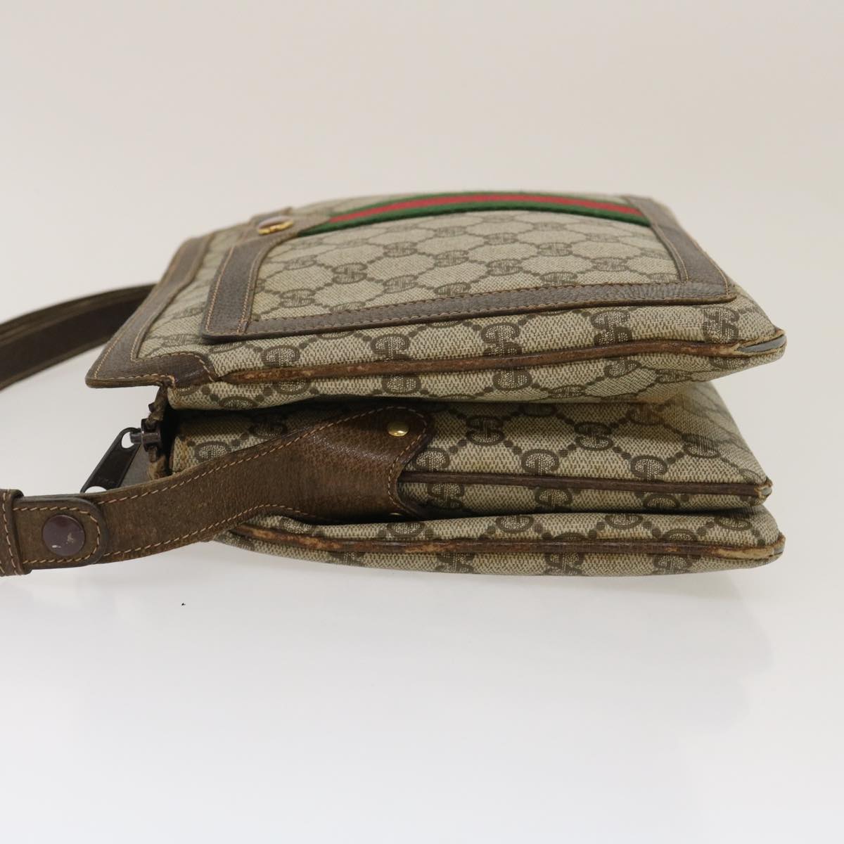 Gucci Leather Canvas Shoulder Bag