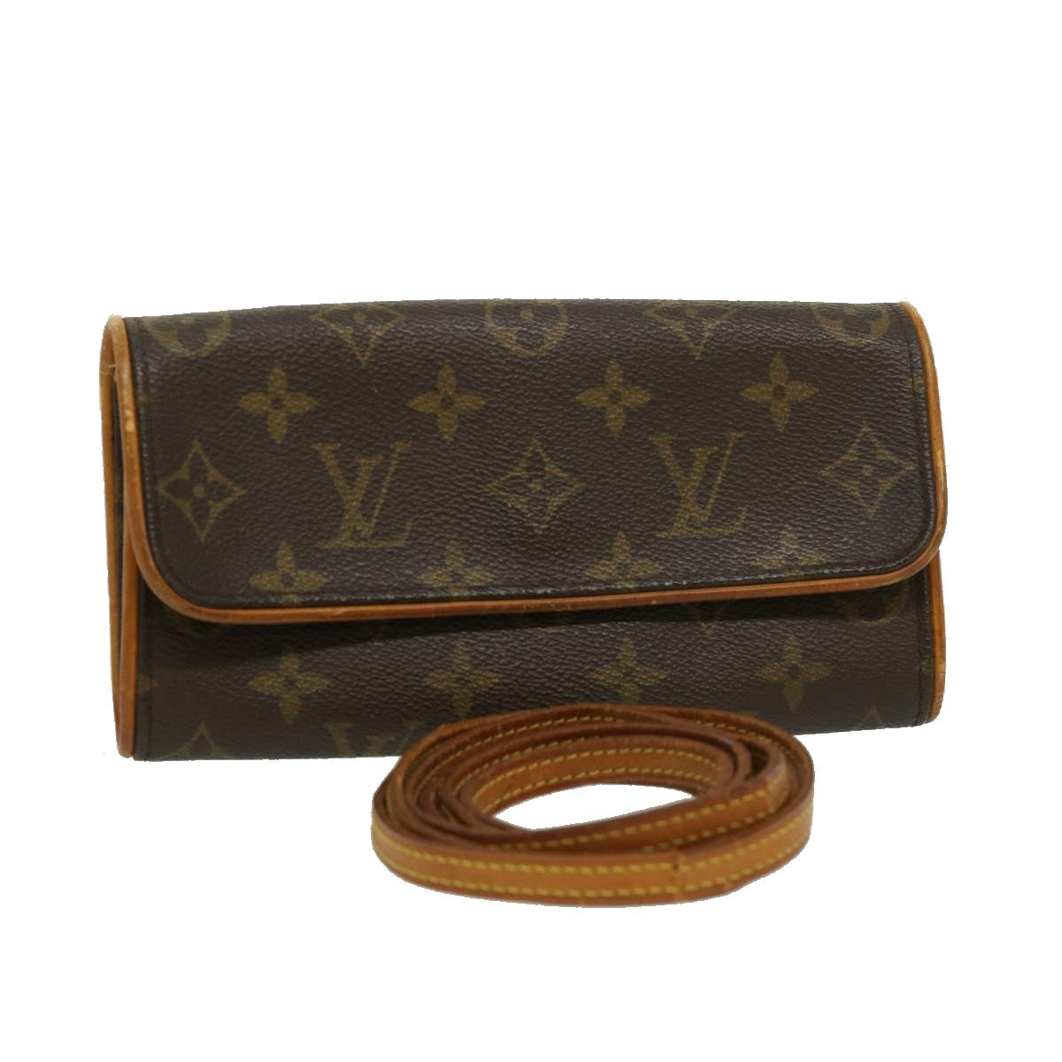 LOUIS VUITTON Monogram Pochette Twin PM Shoulder Bag LV Auth bs1247