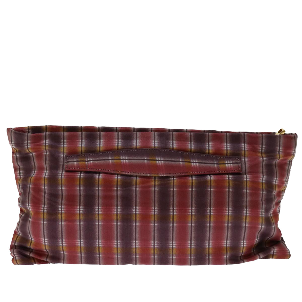PRADA Clutch Bag Nylon Red Auth