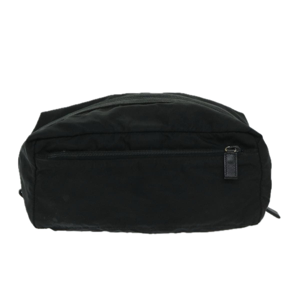 PRADA Clutch Bag Nylon Black Auth