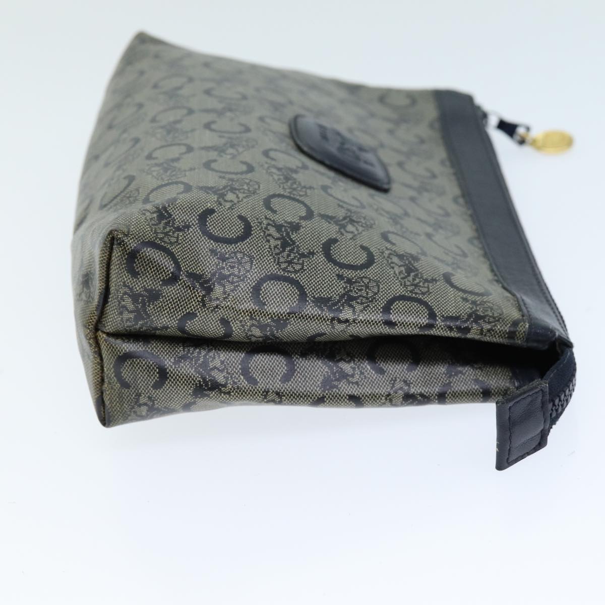 Luxury CELINE C Macadam Canvas Pouch Navy 14376