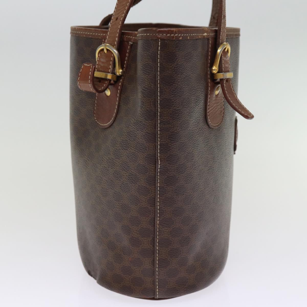 Luxury CELINE Macadam Canvas Tote Bag PVC Brown 14460