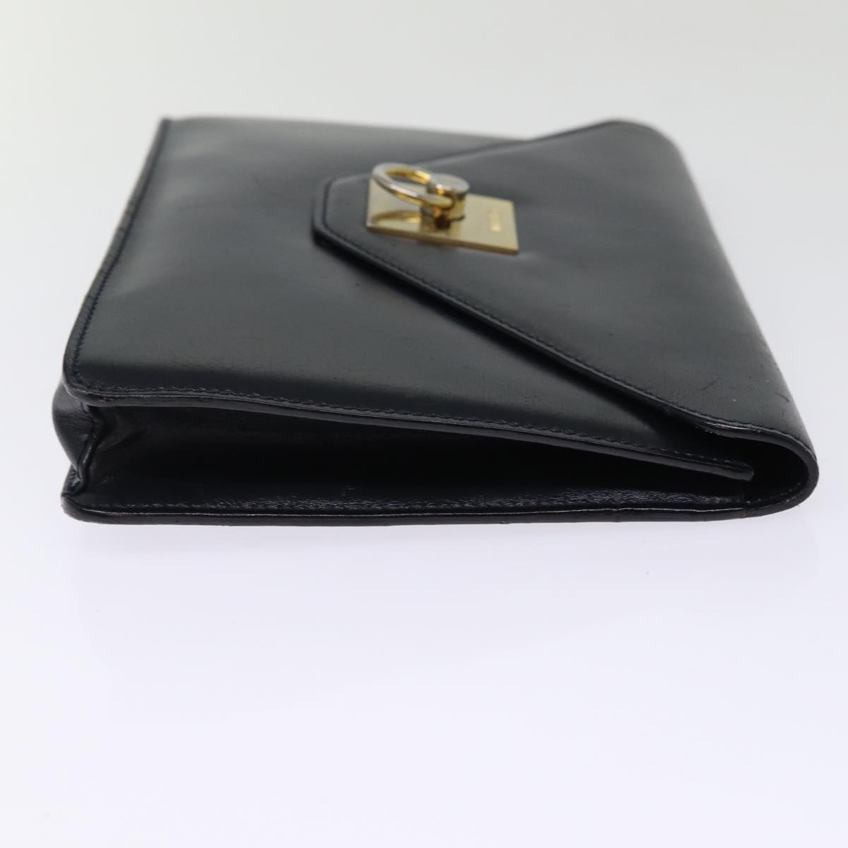 Luxury CELINE Clutch Bag Leather Black 14709