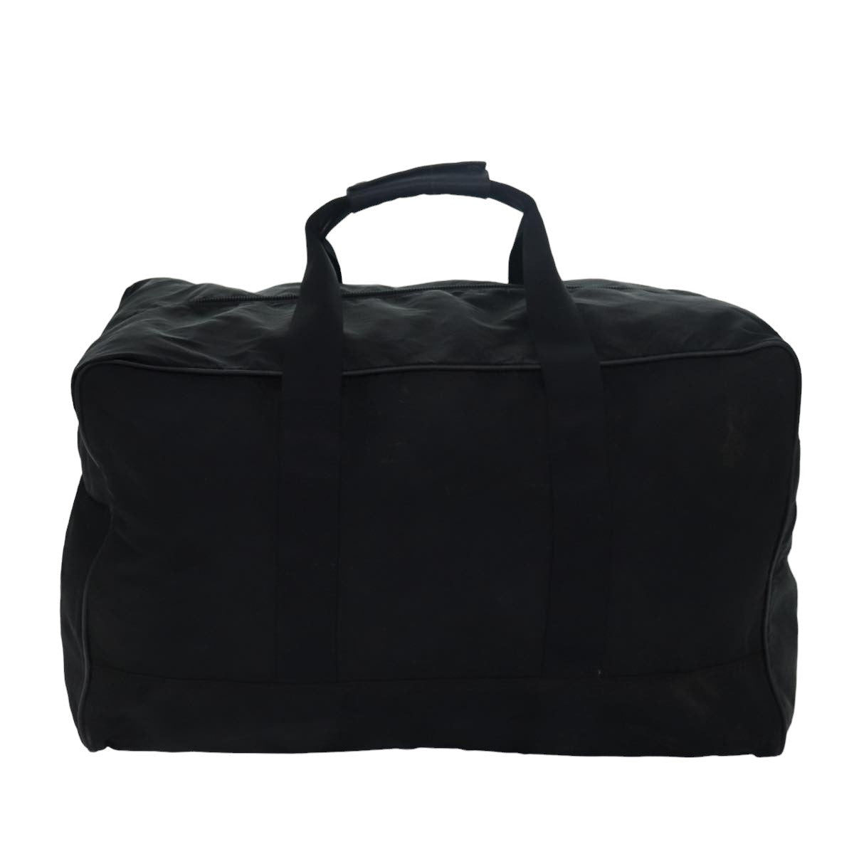 PRADA Boston Bag Enamel 2way Black Auth
