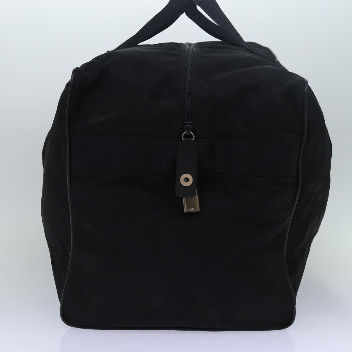 PRADA Boston Bag Enamel 2way Black Auth