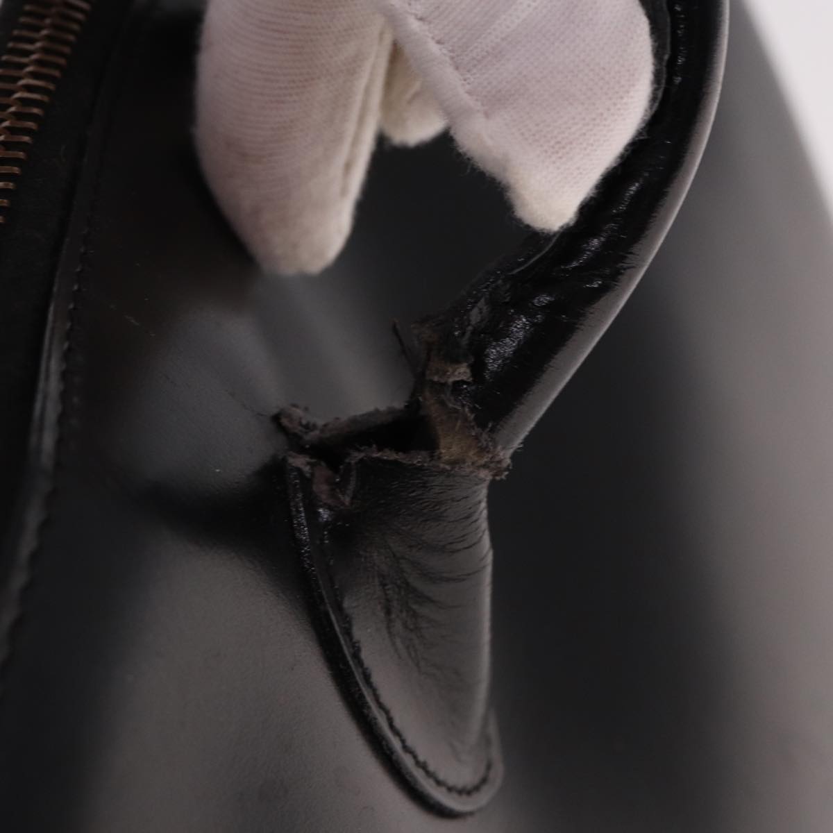 Luxury CELINE Hand Bag Leather 2way Black 15050