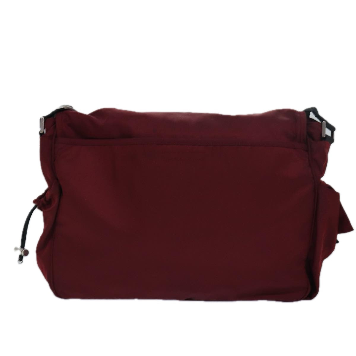 PRADA Shoulder Bag Nylon Red Black Auth