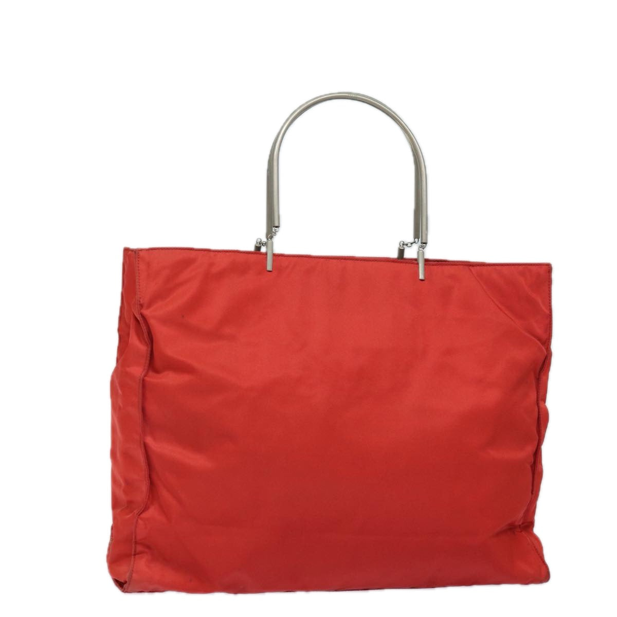 PRADA Hand Bag Nylon Red Auth