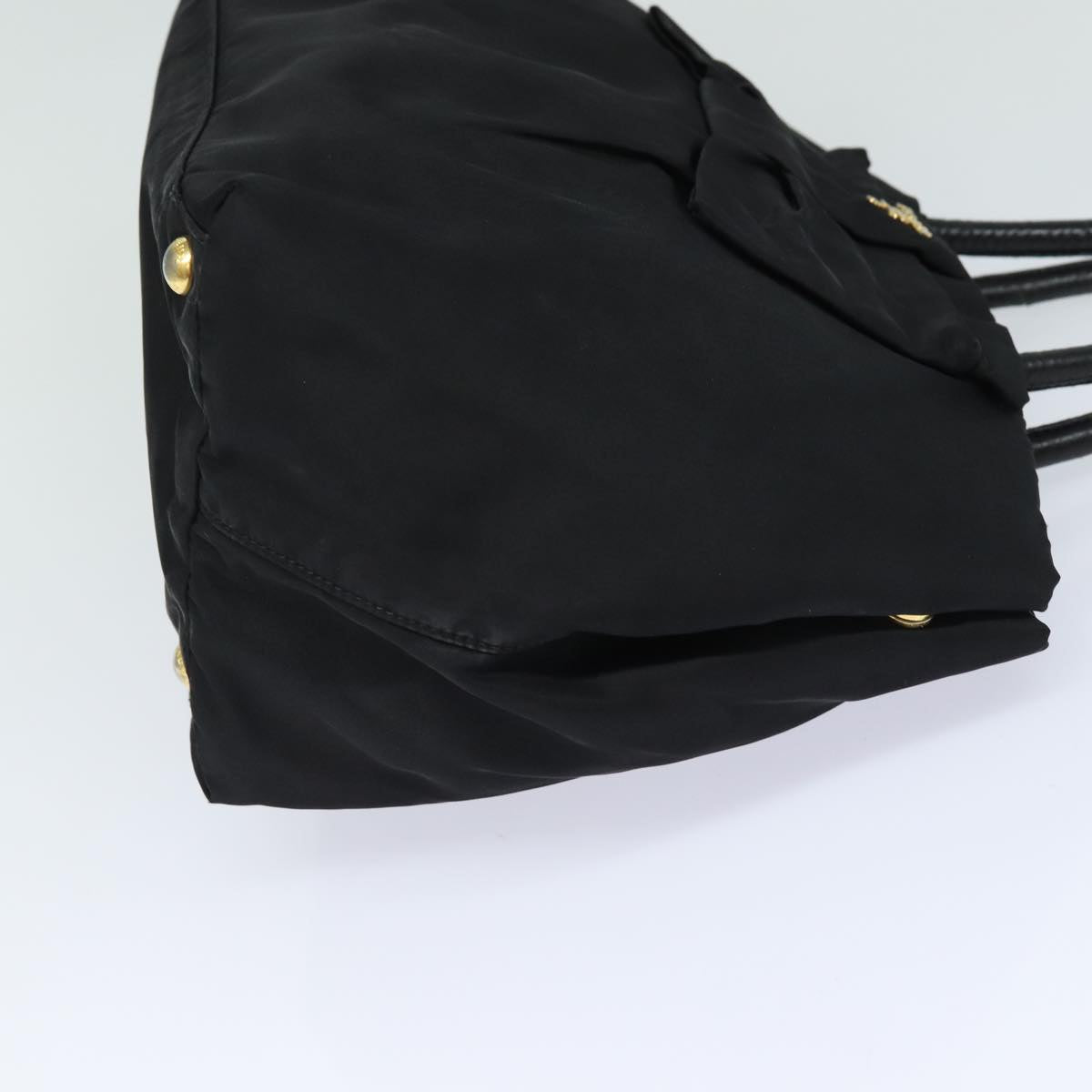 PRADA Hand Bag Nylon Black Auth