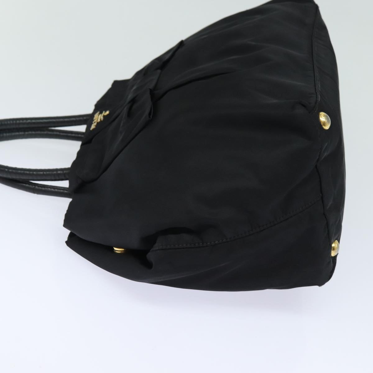 PRADA Hand Bag Nylon Black Auth