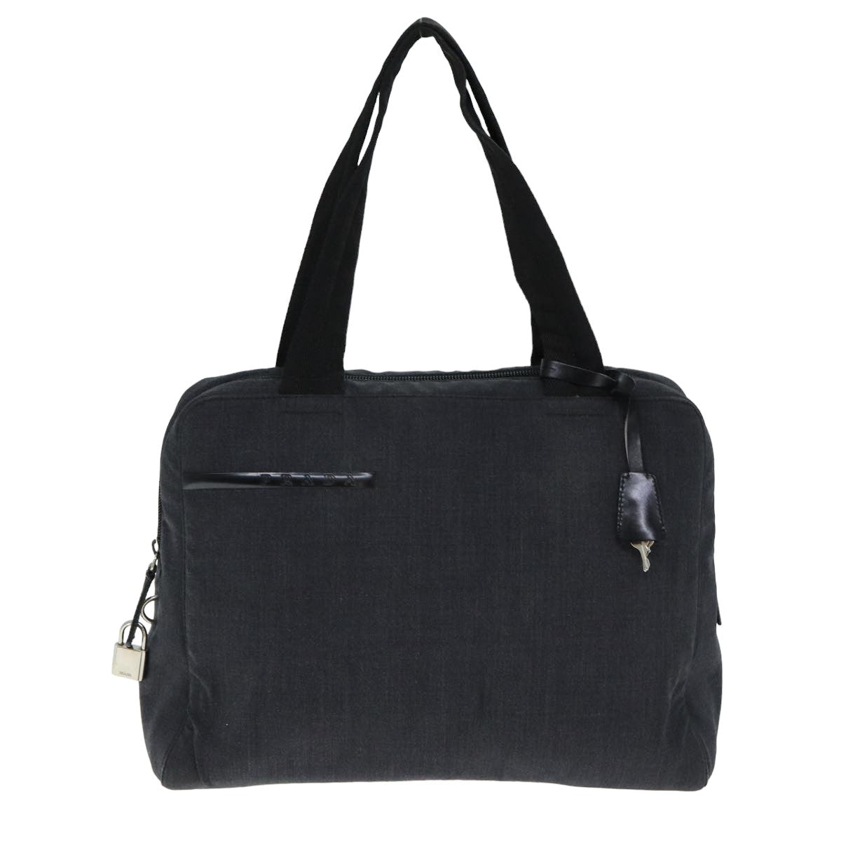 PRADA Sports Hand Bag Nylon Gray Auth