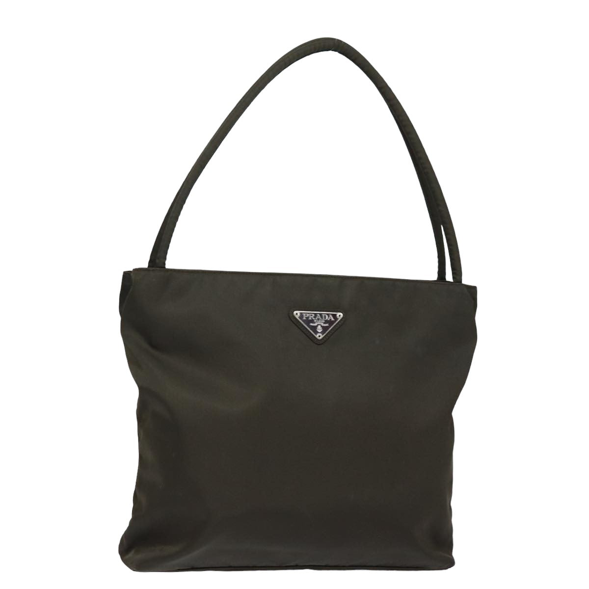PRADA Shoulder Bag Nylon Khaki Auth