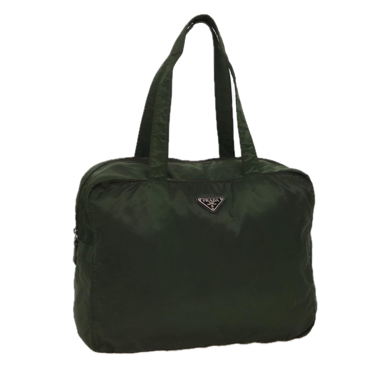 PRADA Tote Bag Nylon Khaki Auth
