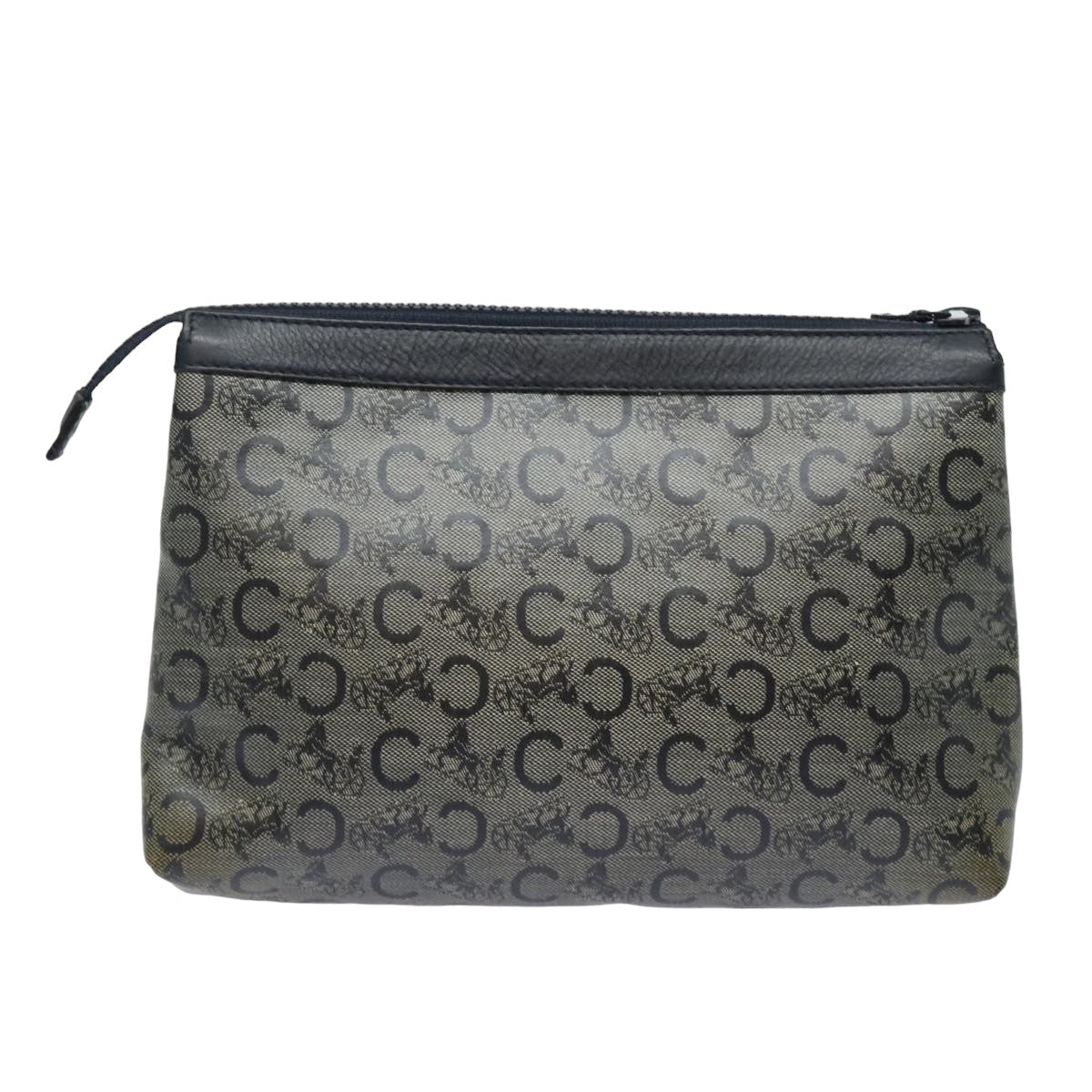 Luxury CELINE C Macadam Canvas Pouch Black 15889