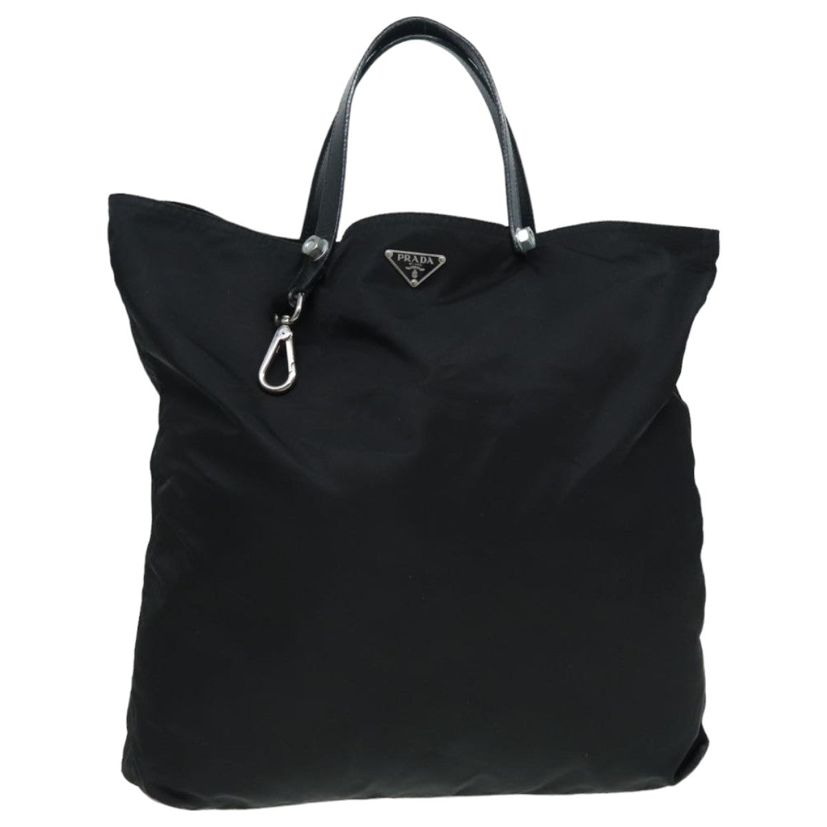 PRADA Tote Bag Nylon Black Auth