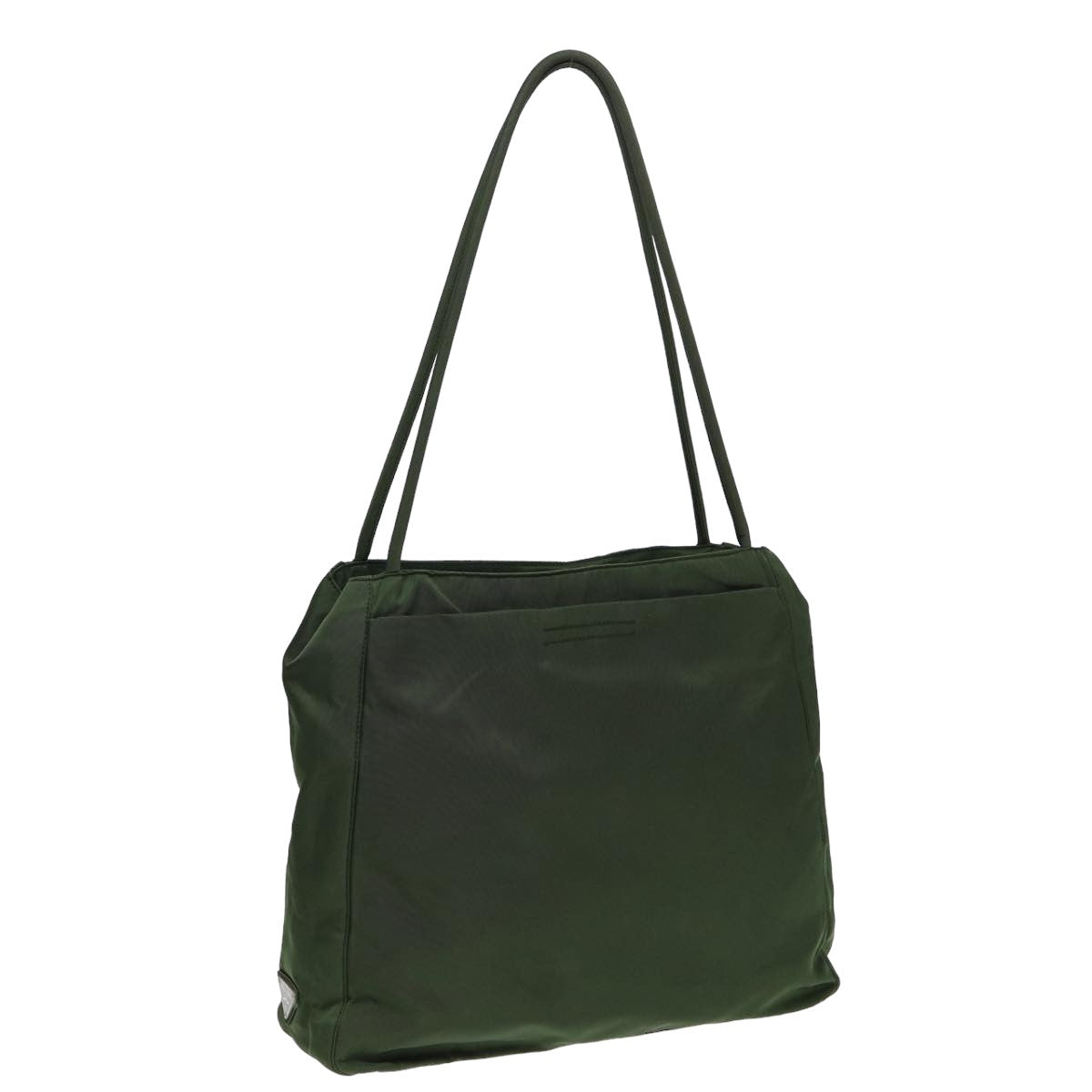 PRADA Shoulder Bag Nylon Khaki Auth