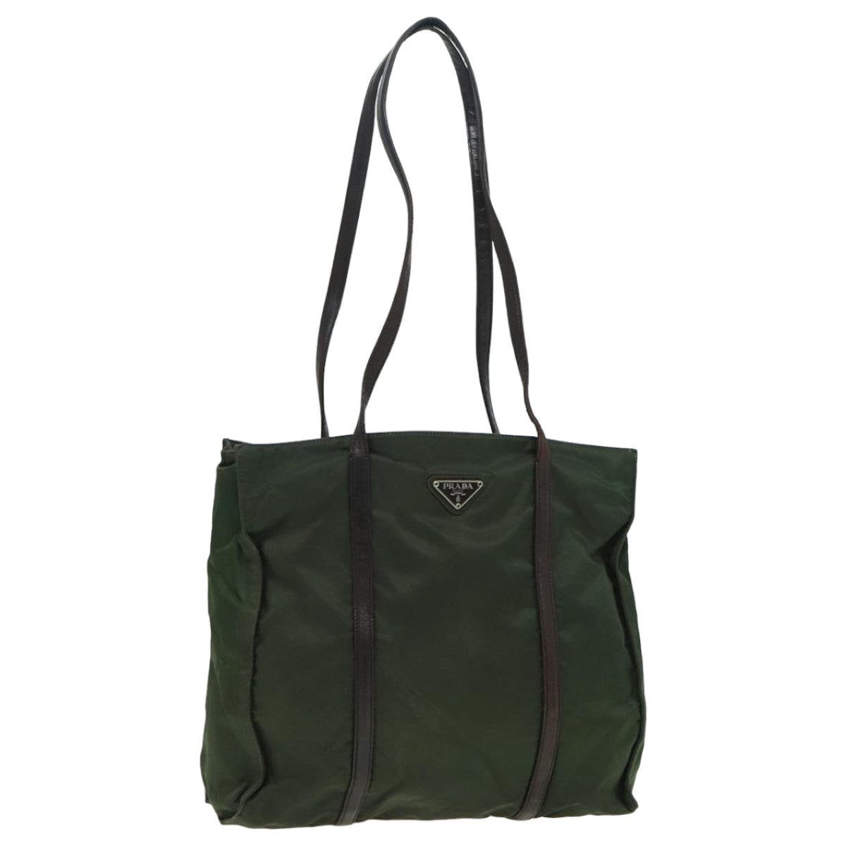 PRADA Shoulder Bag Nylon Khaki Auth