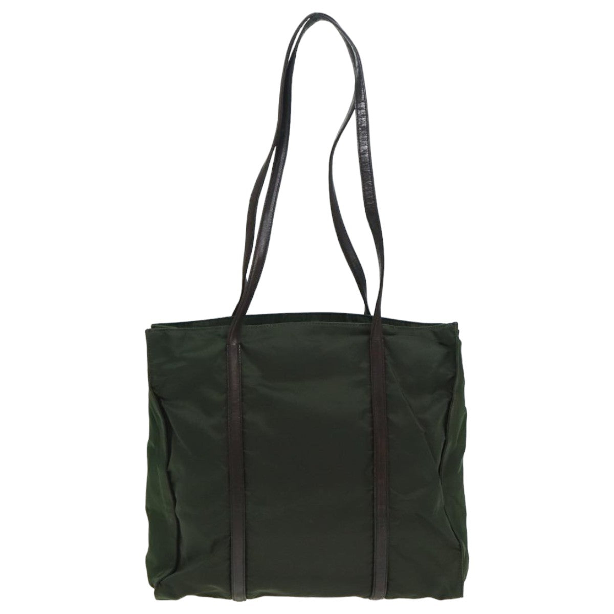 PRADA Shoulder Bag Nylon Khaki Auth