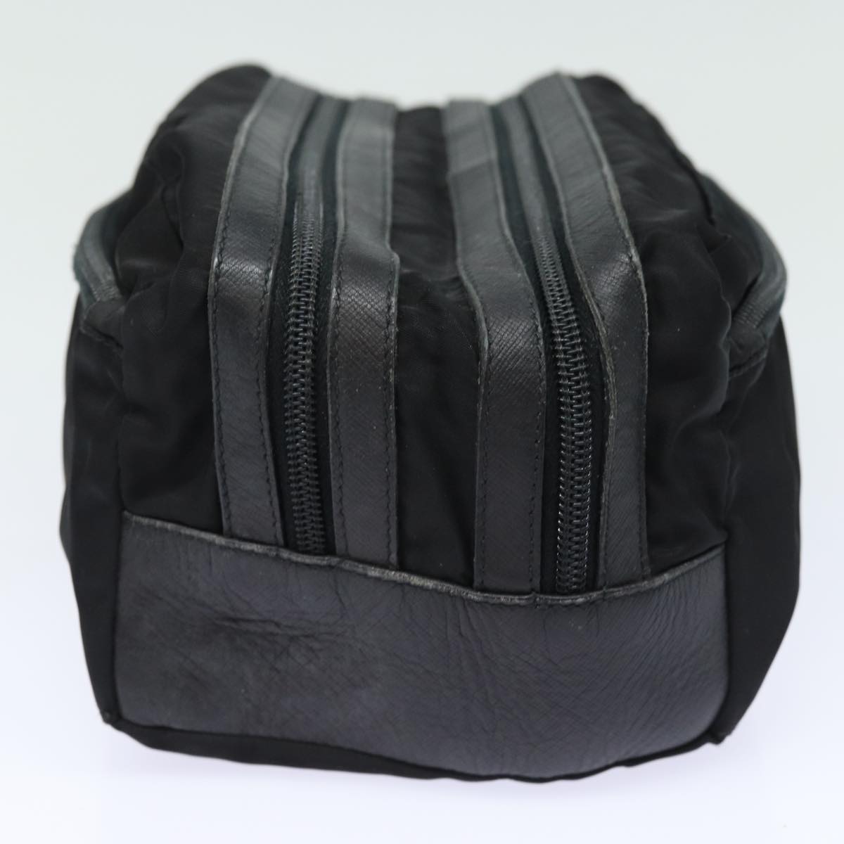 PRADA Second Bag Nylon Black Auth