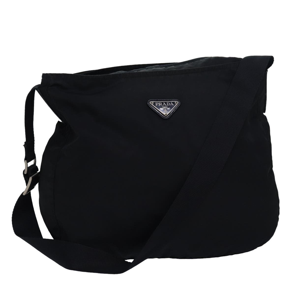 PRADA Shoulder Bag Nylon Black Auth
