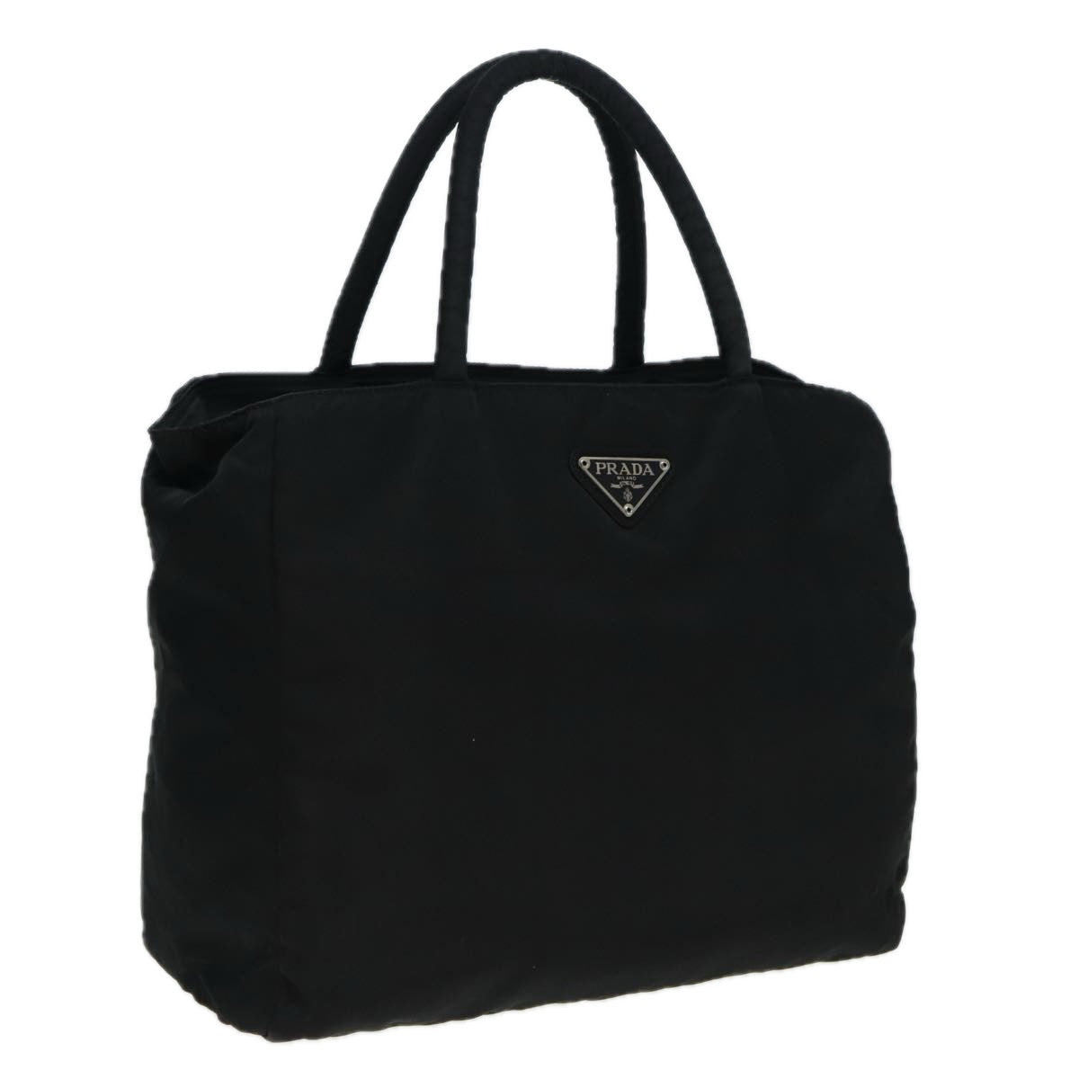 PRADA Hand Bag Nylon Black Auth